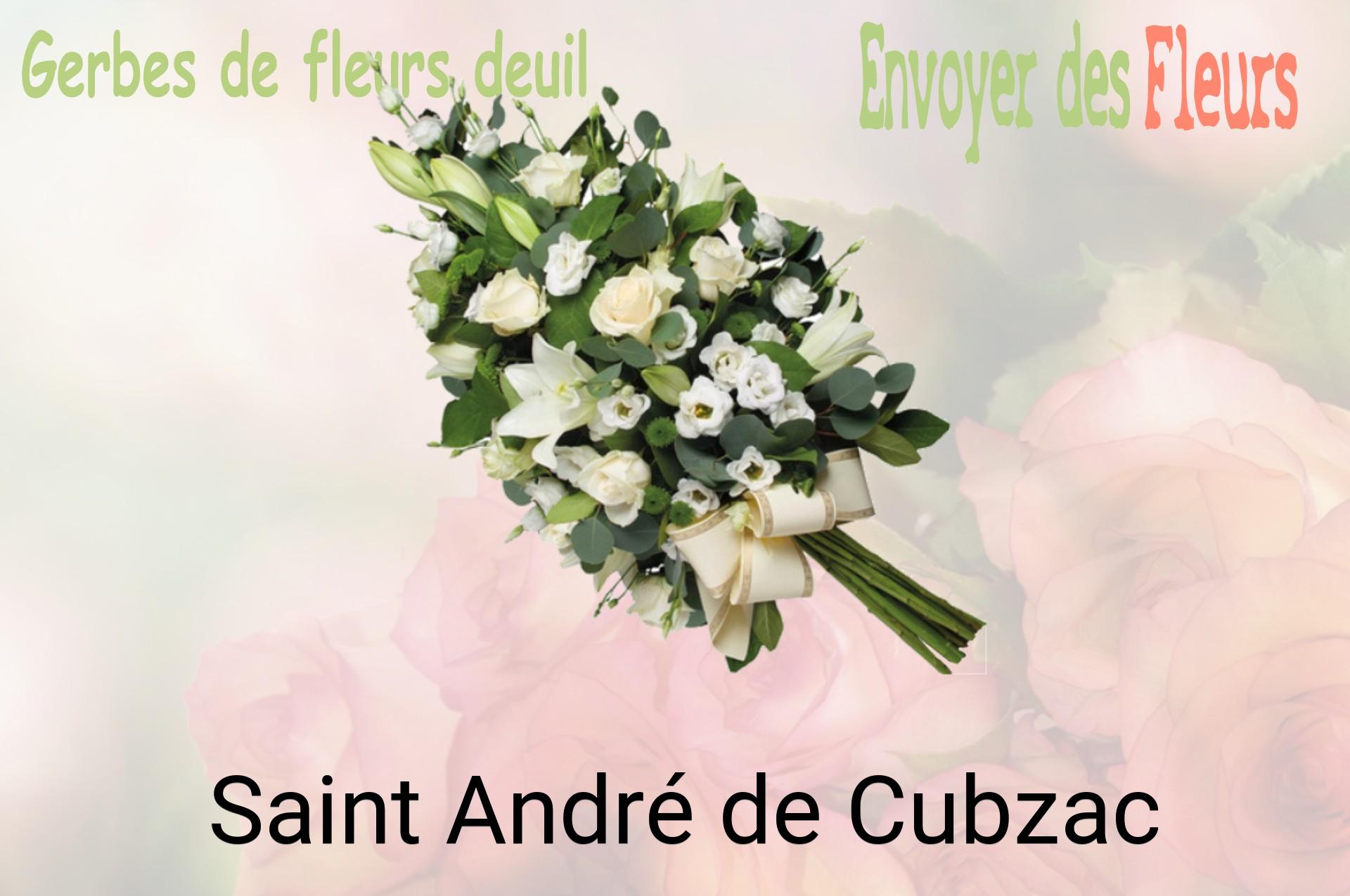 Gerbe de fleurs de deuil livrée à Saint-André-de-Cubzac